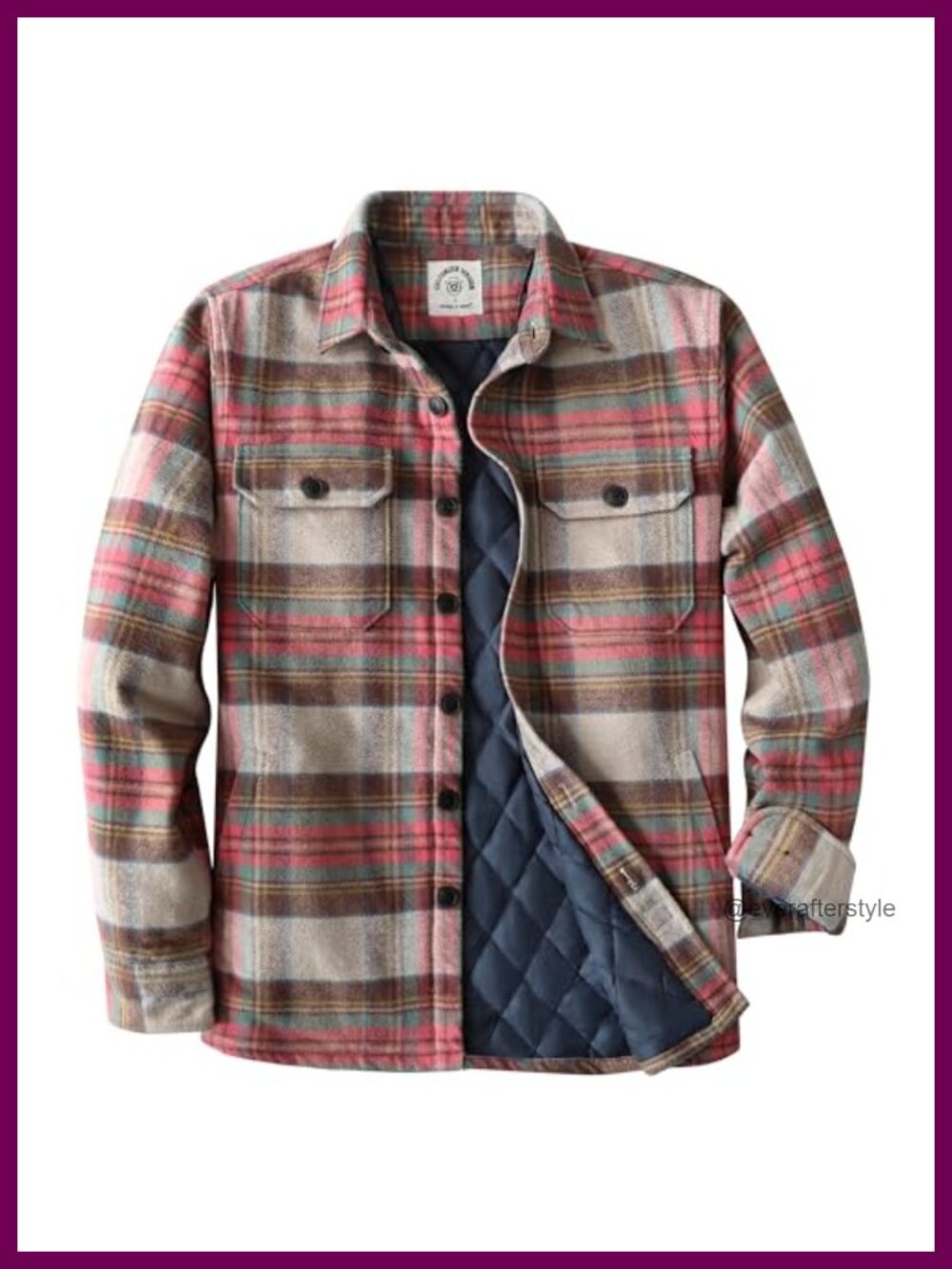 Mens Flannel Shacket Lightweight Jacket Cotton Overshirt